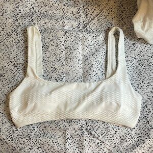 Aerie Scoop White Bikini Top